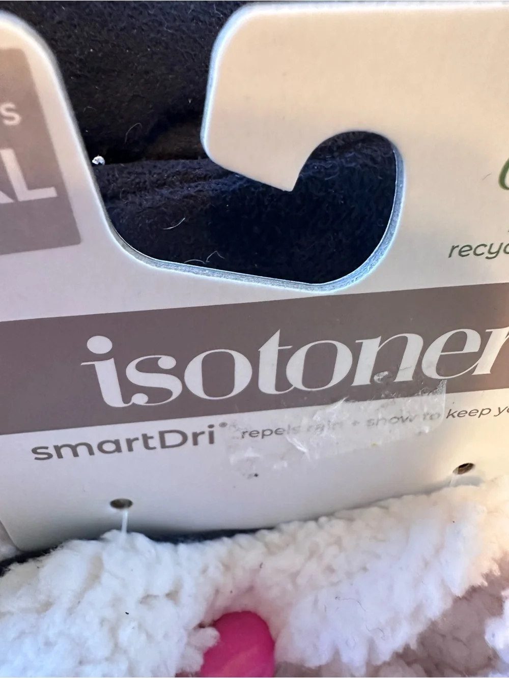 Black Sherpa-Lined Isotoner Gloves